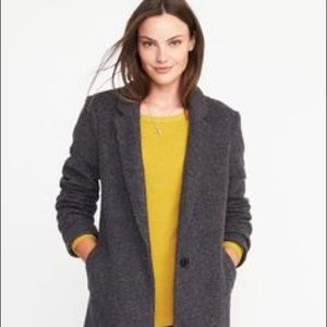 boucle coat old navy